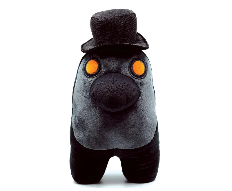 Among Us 12 Inch Plush | Black Crewmate with Top Hat and Mask