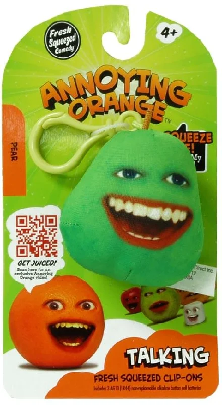 Annoying Orange 2.25" Talking Plush Clip On: Pear