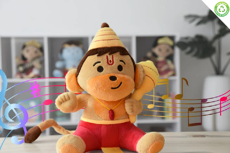 Baby Hanuman (Medium 11") Mantra Singing Plush Toy