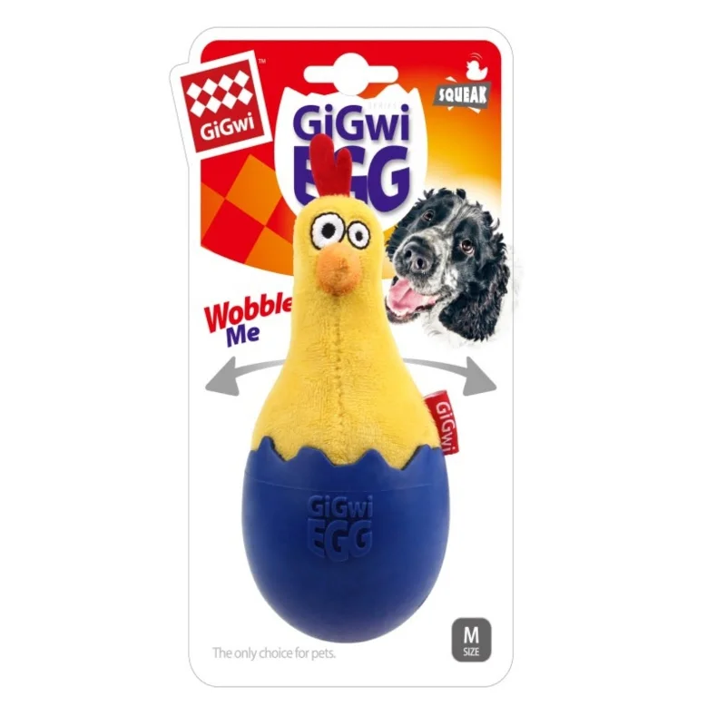 GiGwi Egg Wobble Fun Cock TPR & Plush Combination