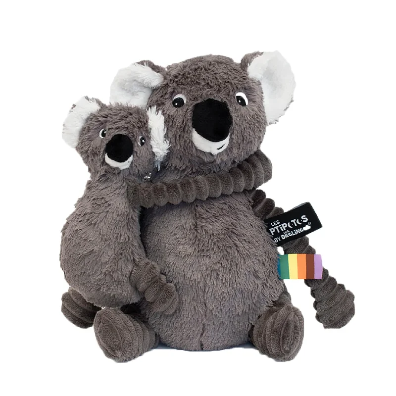 Les Deglingos Ptipotos Trankilou the Koala Plush | Grey