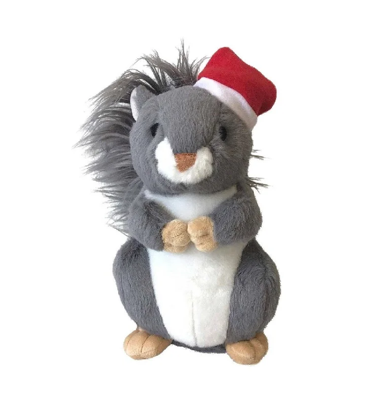 Christmas Squirrel Plush Dog Toy