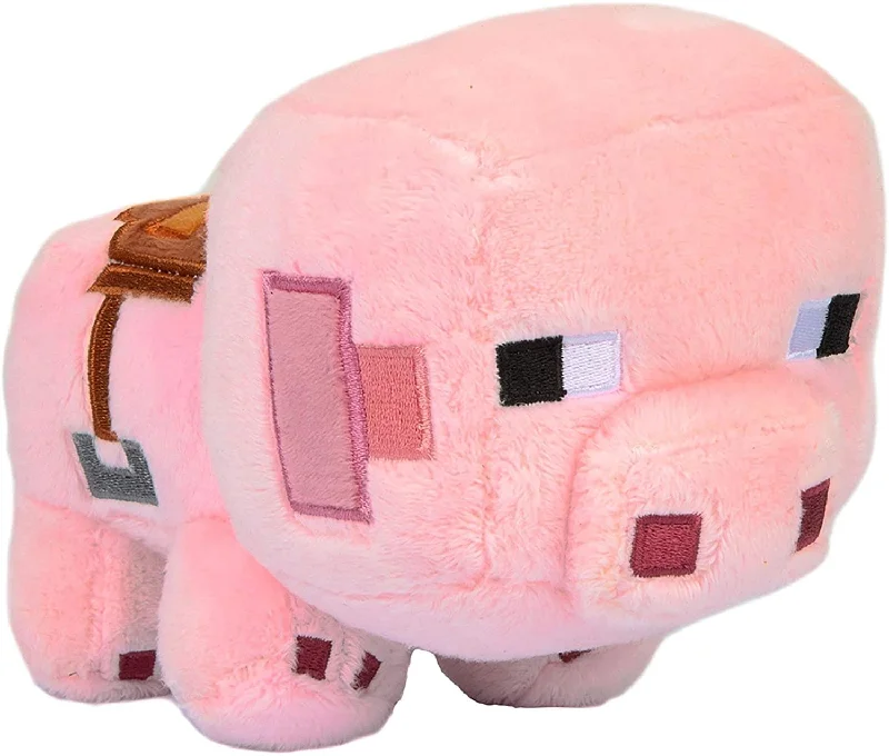 Minecraft Happy Explorer Series 4.5 Inch Plush | Saddled Pig