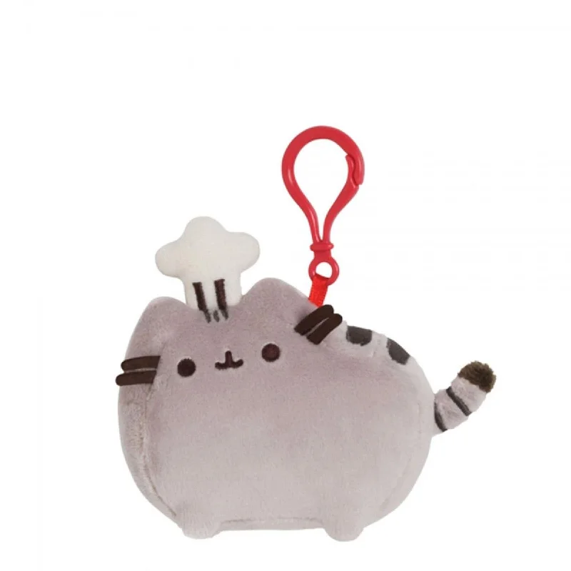 Pusheen The Cat 4.5" Plush Backpack Clip: Pusheen with Chef Hat