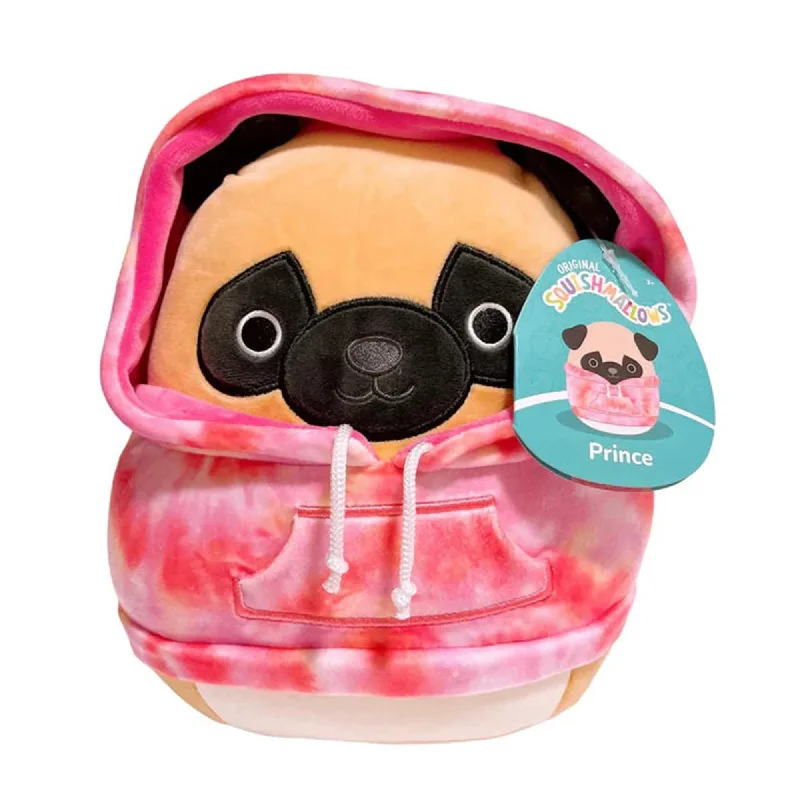 Squishmallow 12 Inch Hoodie Plush | Prince The Pug