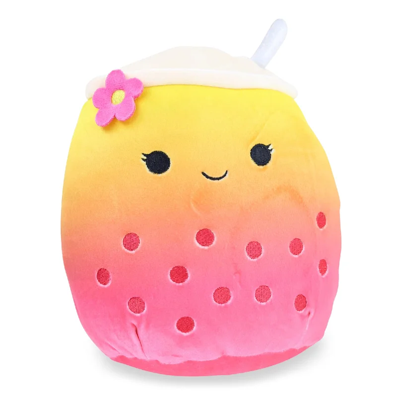 Squishmallow 8 Inch Plush | Bergit the Orange Boba Drink