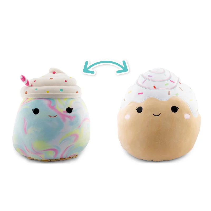 Squishmallows Flip-A-Mallow 12 Inch Plush | Kelen Milkshake & Rease Cinnamon Roll