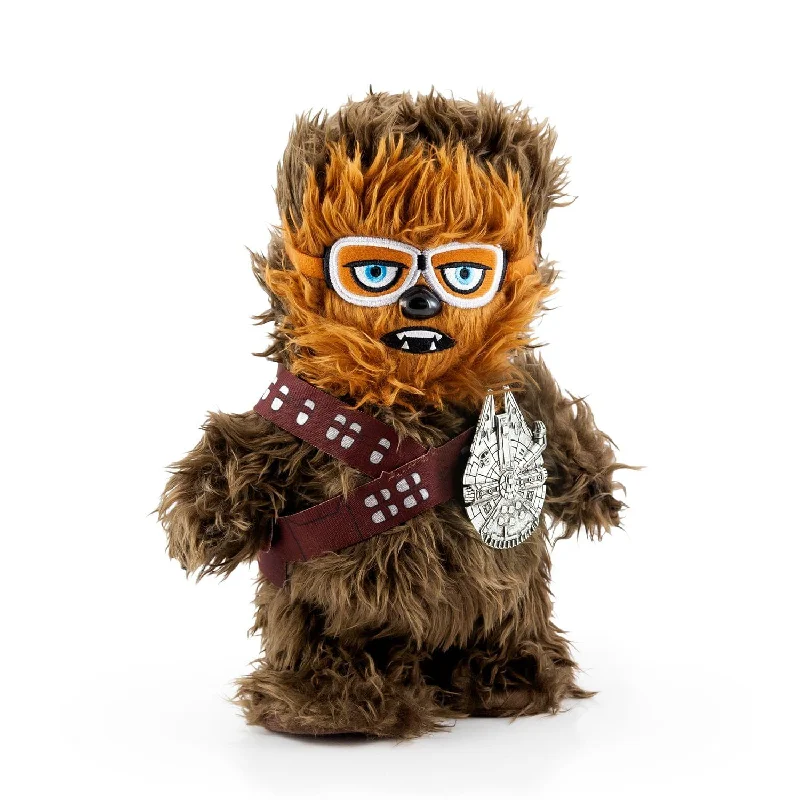 Star Wars Chewbacca Interactive Walk N' Roar | Moves & Makes Noise | 12" Plush w/ Millennium Falcon Pin