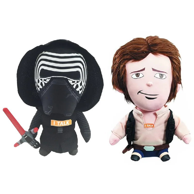 Star Wars Kylo Ren And Han Solo Talking 9" Plush Set Of 2