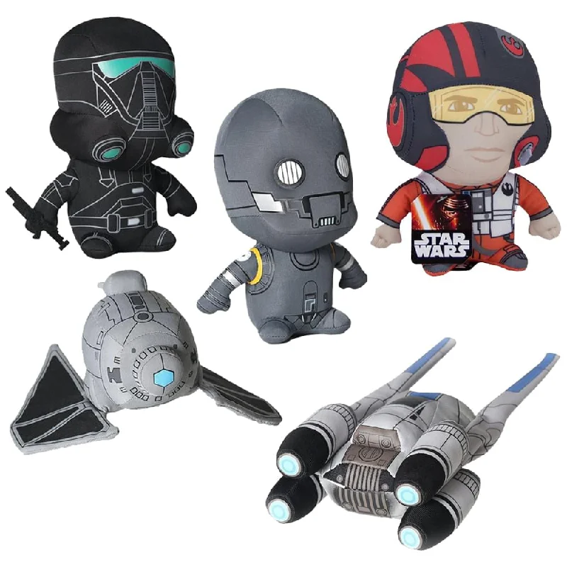 Star Wars Rogue One 7" Plush Set: K-2SO, Death Trooper, U-Wing, & More