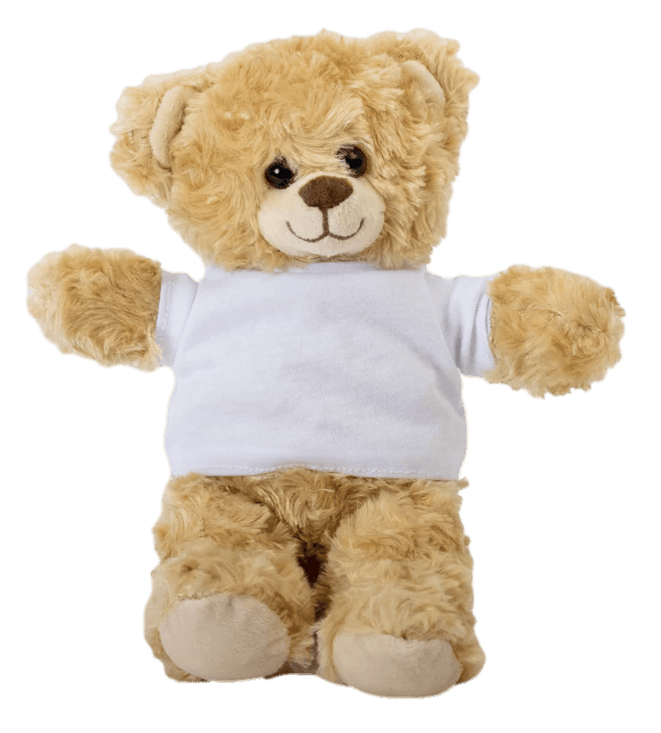 8" Happy Teddy Bear w/ Custom Tee