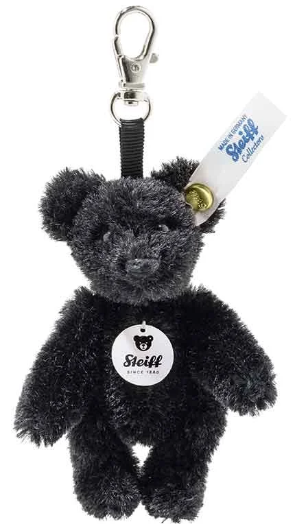 Black Teddy Bear Keyring by Steiff - 8cm