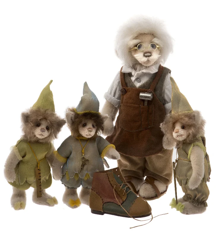 Charlie Bears Teddy Bear Elves and the Shoemaker Set