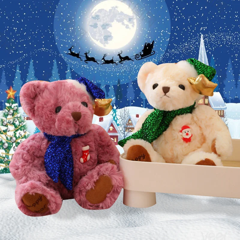 Cute Christmas Teddy Bears with Shawl - Aixini Toys