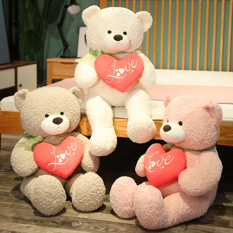 Cute Chubby Heart Love Teddy Bears Valentine's Day Gifts for Her - Aixini Toys