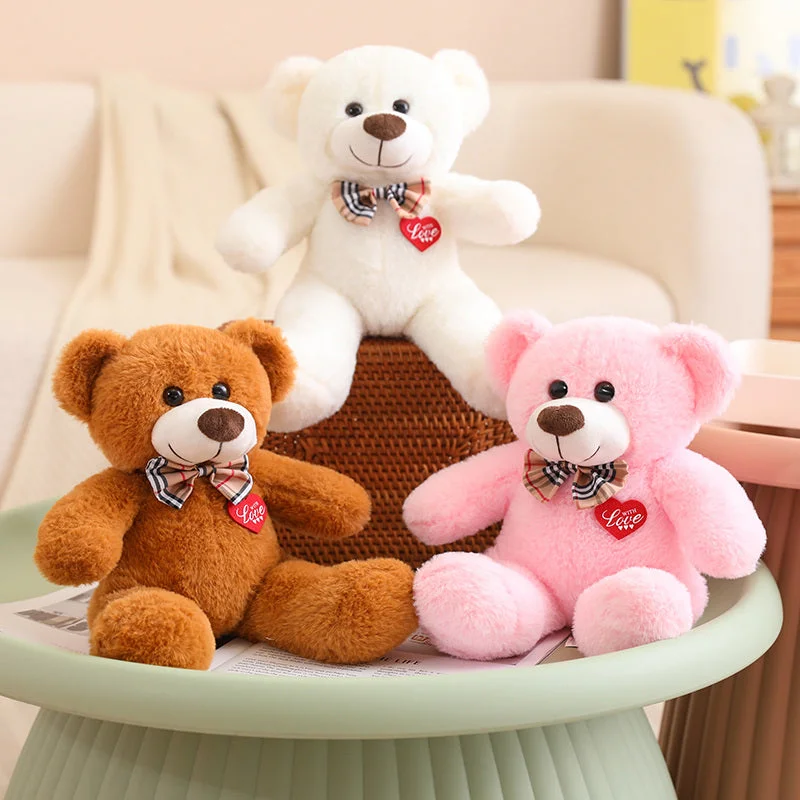 Cute Soft Striped Bow Tie Love Christmas Teddy Bears  - Aixini Toys