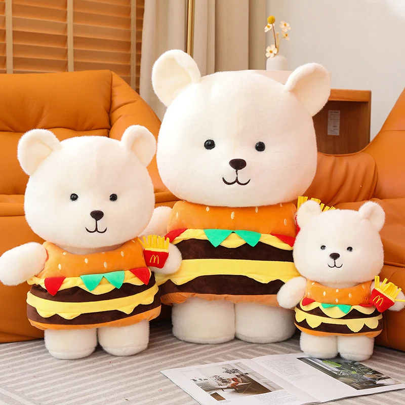 Funny and Cute Burger Teddy Bear - Aixini Toys