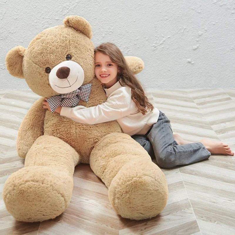 Giant Teddy Bear Stuffed Toy, Light Brown, 47/55/59/71 Inches