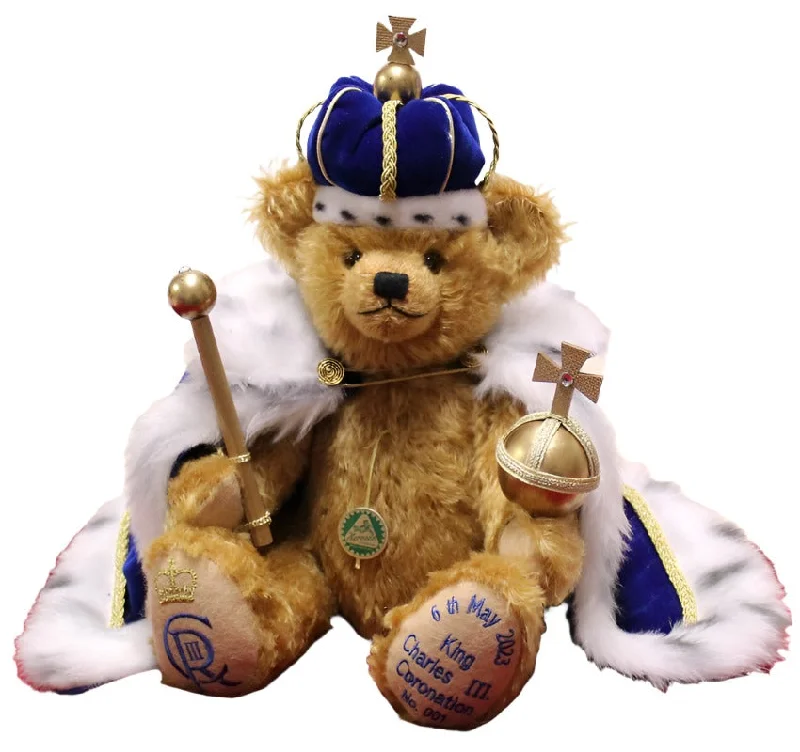 King Charles III Coronation Teddy Bear by Hermann Spielwaren - 36cm