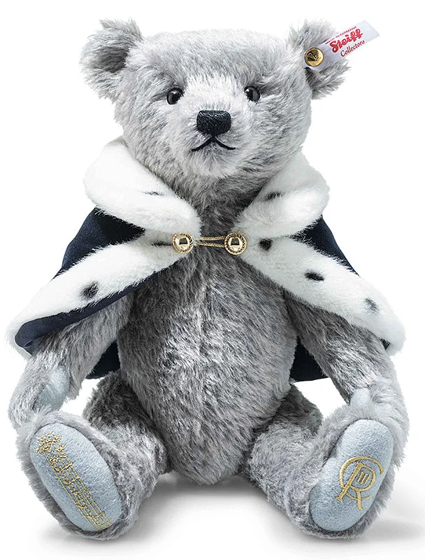 "Long To Reign Over Us" King Charles III Musical Teddy Bear by Steiff - 30cm