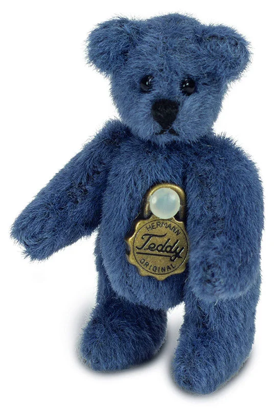 Miniature Blue Teddy Bear by Teddy Hermann - 4cm