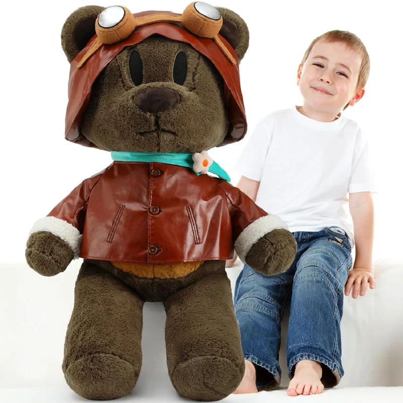 Pilot Teddy Bear Stuffed Toy, 35 Inches