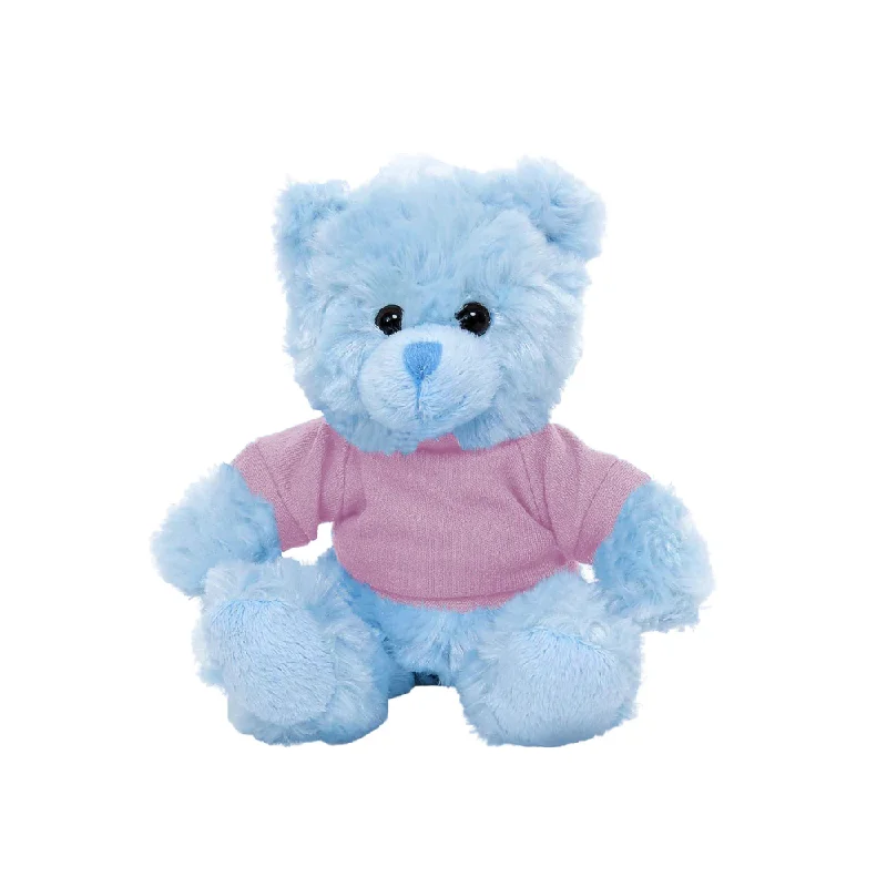 Blue Teddy Bear Stuffed Animal Personalized Shirt 11 Inches