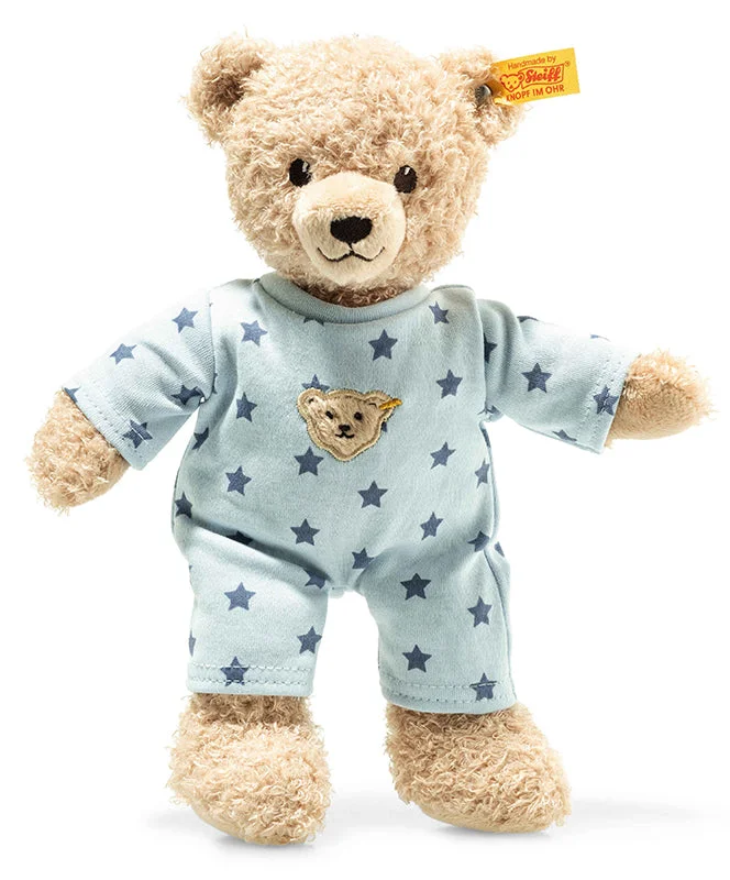 Pyjama Teddy Bear by Steiff - blue - 25cm