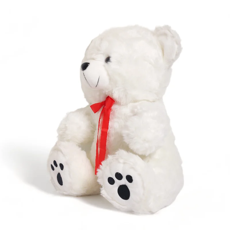 TEDDY BEAR WHITE STUFF TOY LARGE