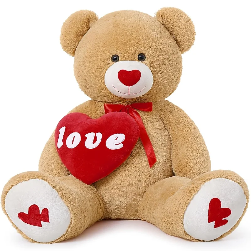 Teddy Bear with A Red Heart, Brown, 51 Inches